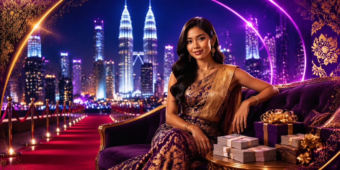 Pertaruhan sukan dengan latar belakang batik Malaysia yang ikonik